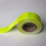 Reflective PVC Cloth Tapes - PVC Fluorescent Yellow Hole Reflective Tape For Clothing Vest